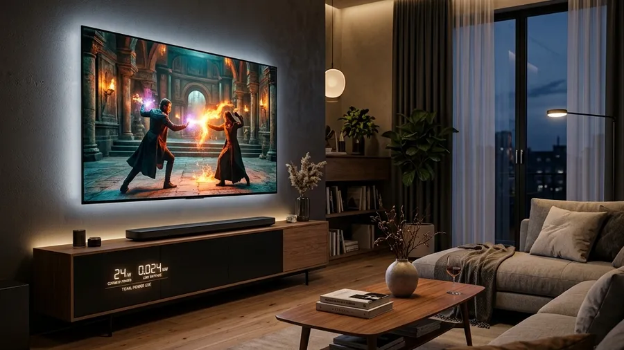 Television sähkönkulutus: Laskin erot tuumakokojen ja tekniikoiden välillä